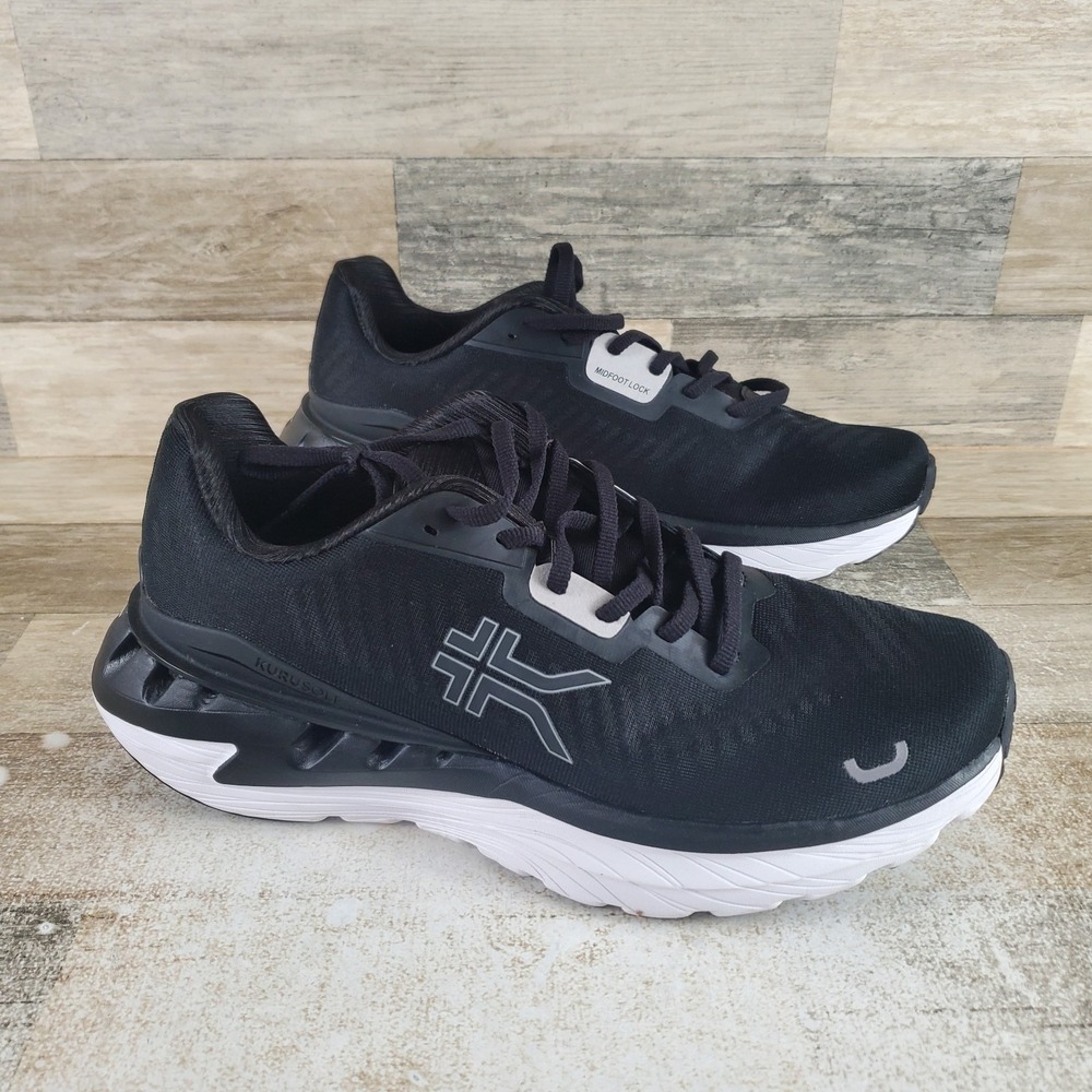 KURU Triple Max Ion Mens Shoe Sz 11 Running Jet Black Storm Gray Sneaker